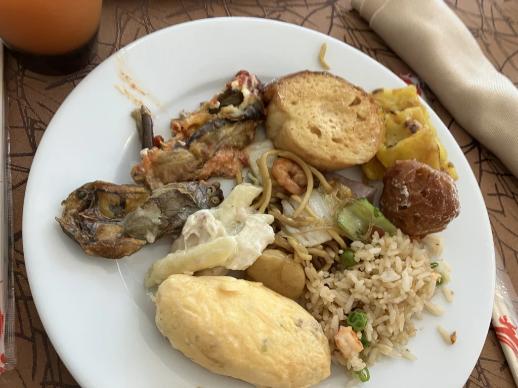 Omelet made to order at the buffet