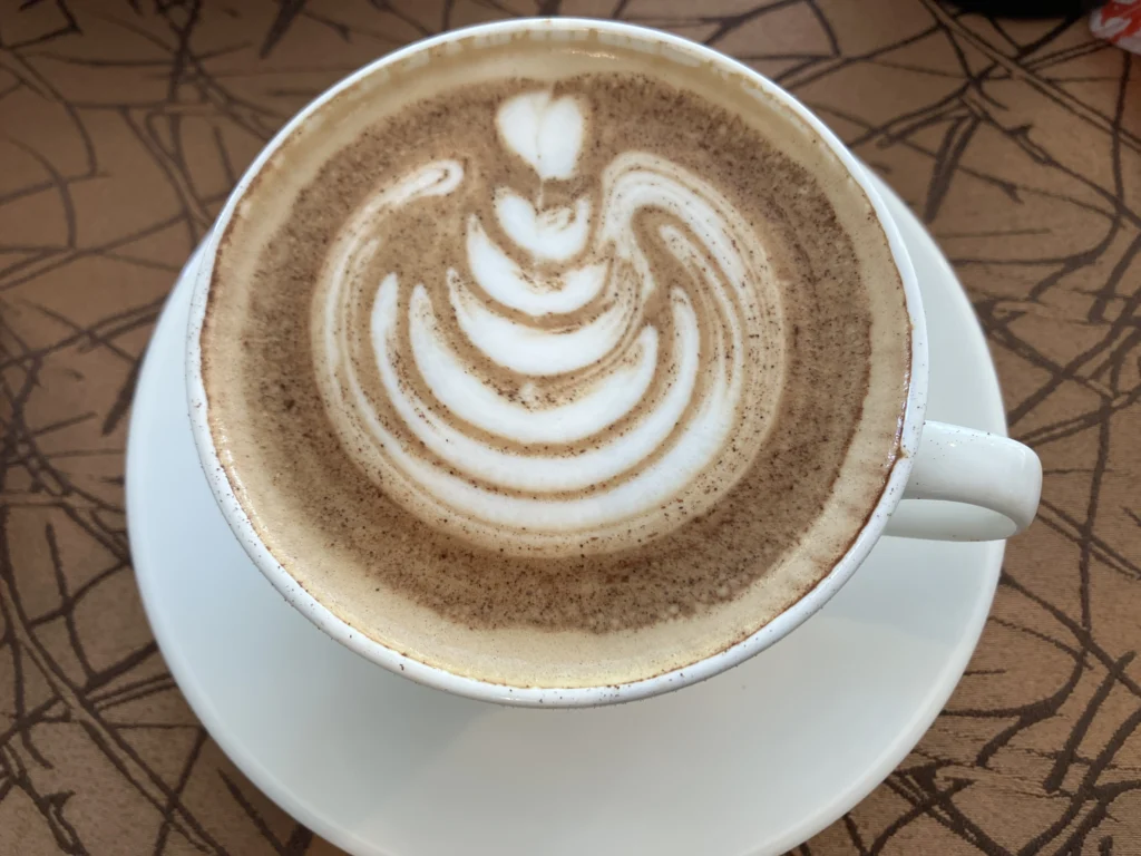 Cappuccino with latte art